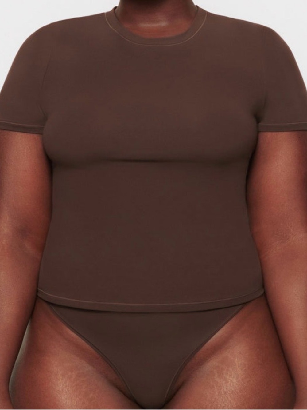 SKIMS | Fits Everybody T-Shirt Bodysuit — Cocoa
